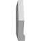 Ekena Millwork Half Round Surface Mount PVC Gable Vent w/ 2"W x 2"P Brickmould Sill Frame, 24"W x 12"H GVPHR24X1203SN - alternate 5